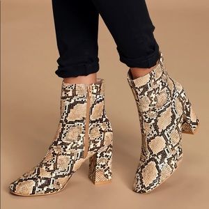 Snakeskin Booties